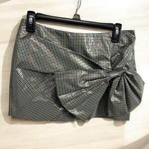PushButton New Check Twisted Ribbon Point Glam micro skirt Medium Shopbop